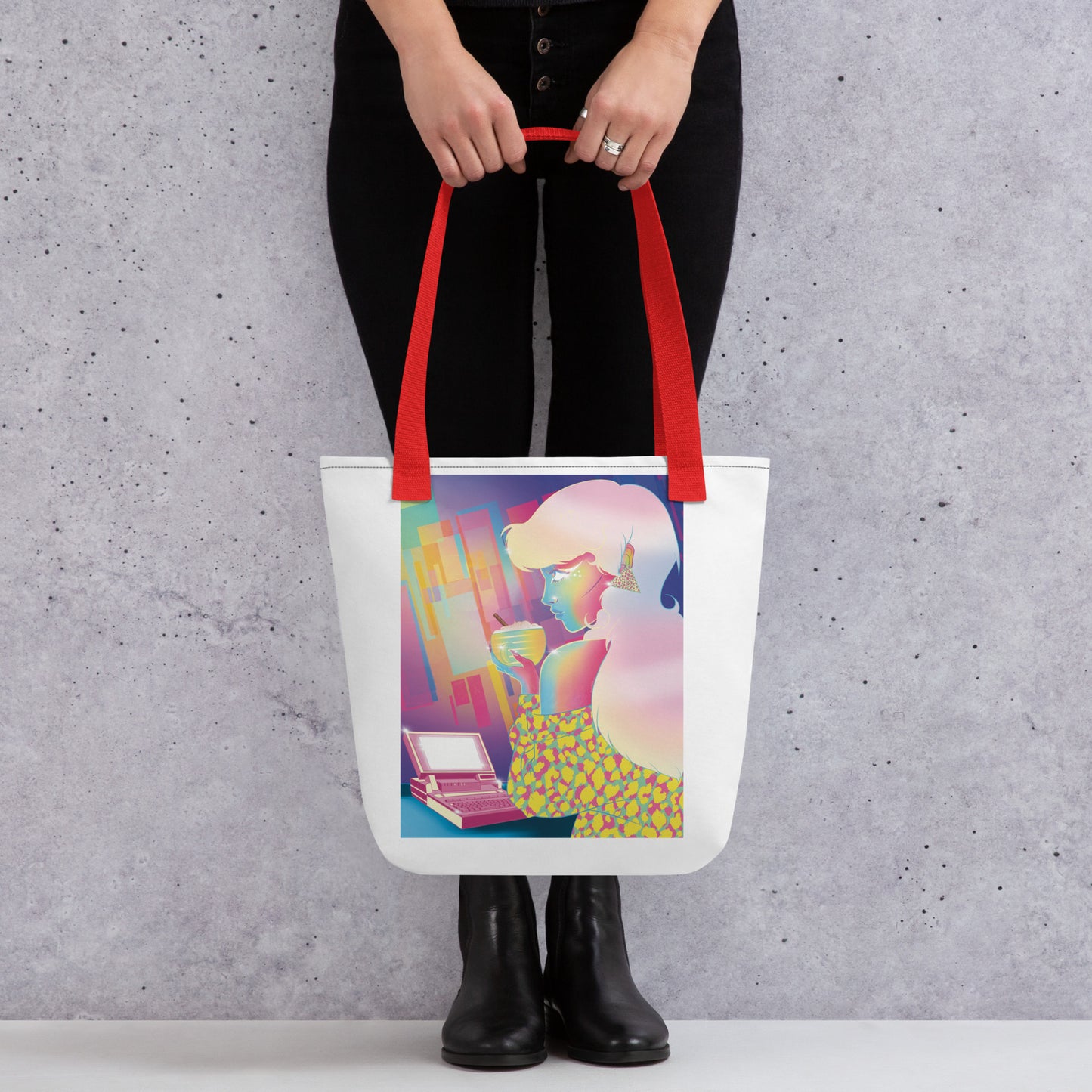 Vaporwave Girl Tote Bag