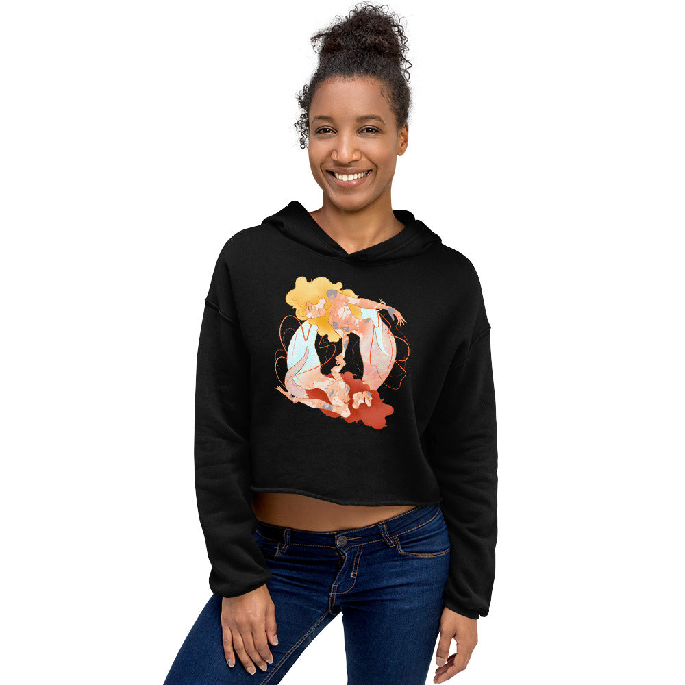 Koi Mermaid Pisces Crop Hoodie