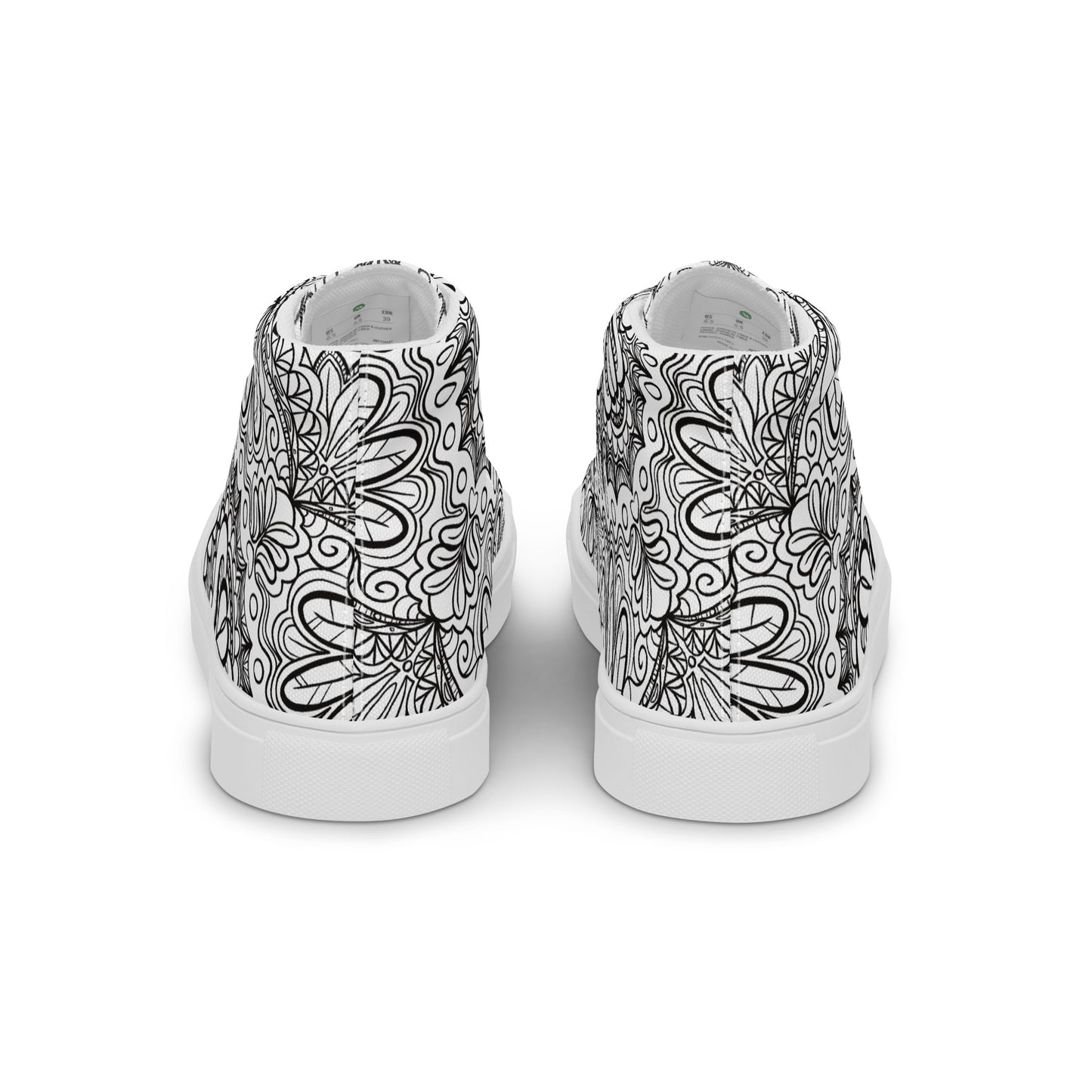 Intricate Design Women’s High Top Canvas Shoes